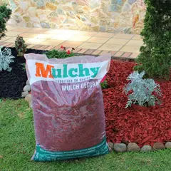 MULCHY - Astilla Orgánica Para Suelo 10 Kg Rojo