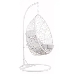 undefined - Sillón Colgante Rattan Sintético Blanco