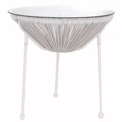 undefined - Mesa Exterior 1 Pieza Rattan Sint Acapulco Cozumel Blanco