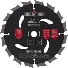 UBERMANN - Disco Madera 7-1/4-pulg 16 Dientes
