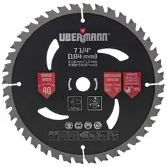 UBERMANN - Disco Madera 7-1/4-pulg 16 Dientes