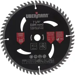 UBERMANN - Disco Madera 7-1/4-pulg 16 Dientes