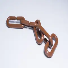 PRACTICASA - Paq x 100 Mts Cadena Plástica Eslabonada Café