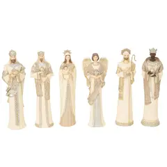 DEAR SANTA - Pesebre 6 Piezas 37cm Dorada Resina