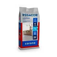 CORONA - Pegacor para piso Cerámico Interior Gris 25 kilos