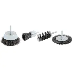 BAUKER - Set Cepillos de alambre de acero para taladro 4Pzas