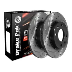 GENERICO - Set X2 Discos De Freno Brake Pak Para Peugeot 205 1.4 - 1.6 - 1.9 Delantero