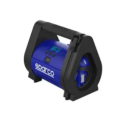 SPARCO - Compresor Auto+Medidor De Neumaticos 100Psi 12V