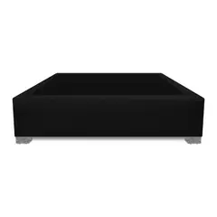 MAGIC CLASS - Base Cama Premium Top Sencilla 100x190cm Ecocuero Negro