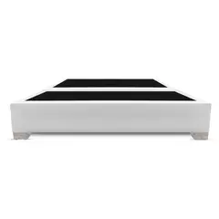 MAGIC CLASS - Base Cama Premium Top Dividida Doble 140X190Cm Ecocuero Blanco
