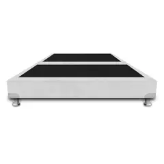 MAGIC CLASS - Base Cama De Lujo Boston Dividida King 200X200Cm Ecocuero Blanco