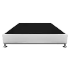 MAGIC CLASS - Base Cama con Pestaña Sencilla 100x190cm Microfibra Blanco