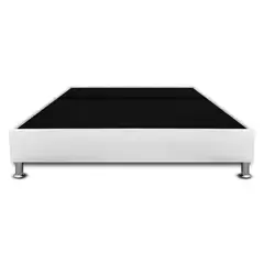 MAGIC CLASS - Base Cama Con Pestaña Dividida Queen 160X190Cm Ecocuero Blanco