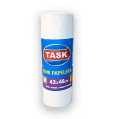 TASK - Bolsa Basura 43x48cm Rollo x30 Unidades Minipapelera Blanco