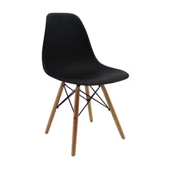 OR DESIGN - Silla Auxiliar Eames con Patas en Madera Blanca