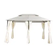 JUST HOME COLLECTION - Tela Repuesto Techo Para Pérgola Textil Crema 300 X 300 Cm