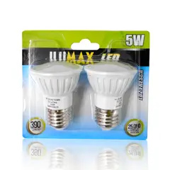 ILUMAX - Setx2 Led Dicroico E27 390 Lumenes 5w Luz Día Certificado