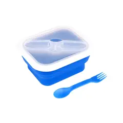 KLIMBER - Bowl Para Camping Silicona Colapsible Azul 600ml