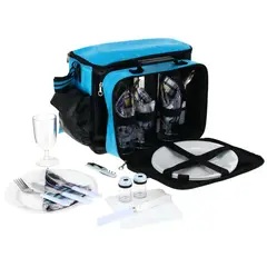 KLIMBER - Nevera Picnic Textil Set 4 Personas 56x40x33.5 cm