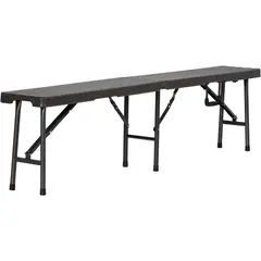 JUST HOME COLLECTION - Banca Plegable Metal y Polietileno Negro