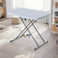 KLIMBER - Mesa Plegable Portafolio Plástica Polietileno 75x49x74cm Blanca