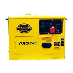 YORKING - Planta Eléctrica Cabinada 6,5 Kva Trifásica, Diesel 3600 Rpm Tablero Análogo