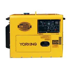 YORKING - Planta Eléctrica Cabinada 5,5 Kva Bifásica, Diesel 3600 Rpm Tablero Análogo