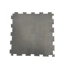 GENERICO - Tapete de Caucho Liviano Liso 50x50cm Tráfico Pesado Negro x 16 Unidades
