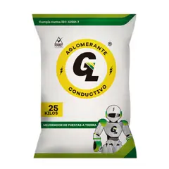 G&L - Cemento Conductivo para Puestas a Tierra Granulado Fino x 25 Kilos Grisáceo Gl