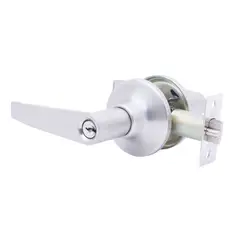 GATO - Cerradura Tubular de Manija Cromo Mate Maciza Para Entrada Principal