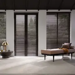 FLEXALUM - Persiana De Madera Color Nuez A La Medida Ancho Entre 60.5 A 70 Cm Alto Entre 100.5 A 115 Cm