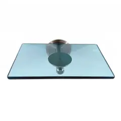 FROTEX - Jabonera de Ducha en Vidrio Bluesense 5cm Alto x 14cm Ancho x 12cm Largo Vidrio azul Tenue Translúcido Soporte Gris