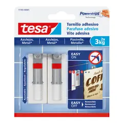 TESA - Tornillo Adhesivo Ajustable Baldosa 3Kg x 2 Und.
