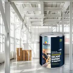 ALGRECO - Esmalte Anticorrosivo Secado Rápido Base Solvente 1/4 Galón Negro