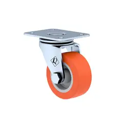 RODAMEX - Rueda Rodaja de Hule Termoplast 2 Pulg Naranja