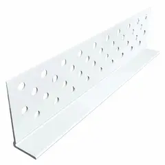 UNIPERFILES - Reborde o Terminal En L Blanco de 10mm x 3,05 Mts x 100 Unidades