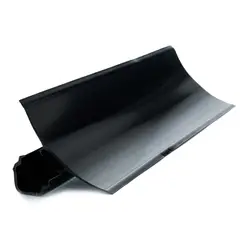 UNIPERFILES - Media Caña 90 mm Coextruido 3 Mts Negro x 20 Unidades