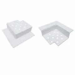 UNIPERFILES - Accesorio Esquina Interna Junta Control Z11 mm x 10 mm Blanco x 20 Unidades