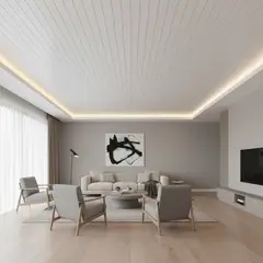 UNIPERFILES - Cielo Raso PVC 10 mm x 4 Mts Blanco x 15 Unidades