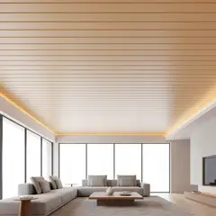 UNIPERFILES - Cielo Raso PVC 10 mm x 5 Mts Madera Claro x 15 Unidades