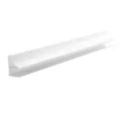 UNIPERFILES - Accesorio Perfil Perimetral Corniza PVC 10 mm x 3 Mts Blanco x 50 Unidades