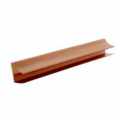 UNIPERFILES - Accesorio Perfil Perimetral Corniza PVC 10 mm x 3 Mts Cerezo x 50 Unidades