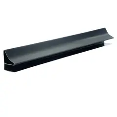 UNIPERFILES - Accesorio Perfil Perimetral Corniza PVC 10 mm x 4 Mts Negro x 50 Unidades