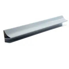 UNIPERFILES - Accesorio Perfil Perimetral Corniza PVC 10 mm x 5 Mts Gris Claro x 50 Unidades