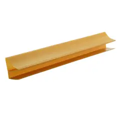 UNIPERFILES - Accesorio Perfil Perimetral Corniza PVC 10 mm x 5 Mts Madera Claro x 50 Unidades