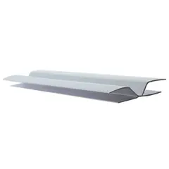 UNIPERFILES - Perfil Union Angular PVC 10 mm x 3 Mts Gris Claro x 50 Unidades