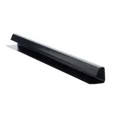 UNIPERFILES - Perfil Terminal U en PVC 10 mm x 4 Mts Negro x 50 Unidades