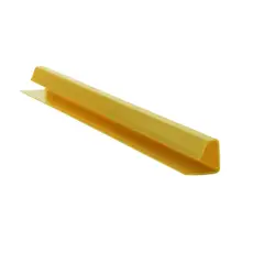 UNIPERFILES - Perfil Terminal U en PVC 10 mm x 4 Mts Madera Claro x 50 Unidades