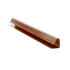 UNIPERFILES - Perfil Terminal U en PVC 10 mm x 5 Mts Cerezo x 50 Unidades