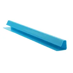 UNIPERFILES - Perfil Terminal U en PVC 10 mm x 5 Mts Azul Pastel x 50 Unidades